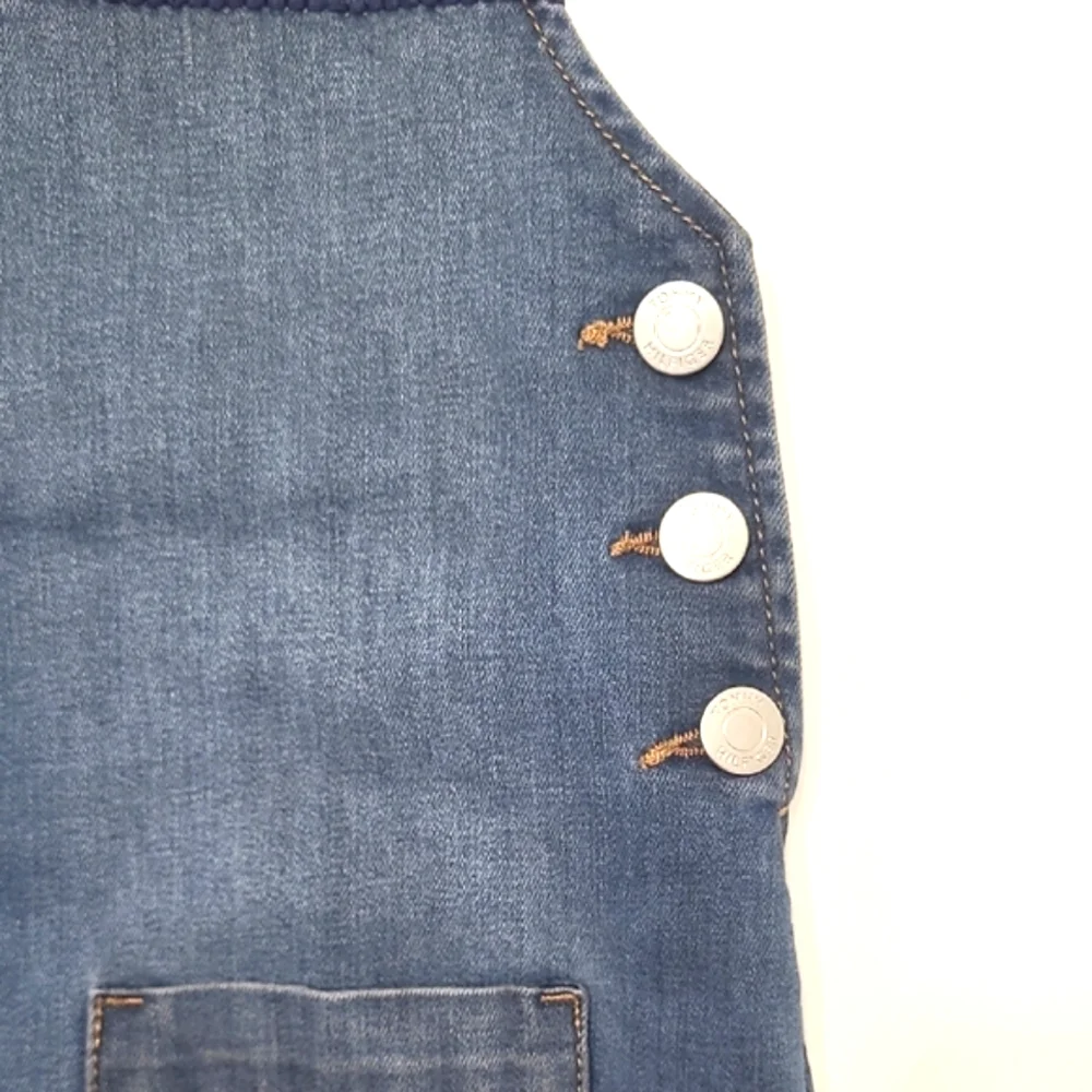 Tommy Hilfiger Denim Jean Bib Overalls Dress Jumper Suspenders Skirt Romper Sm.